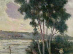 maximilien luce - sandrecourt le chemin au bord de la riviere 1936